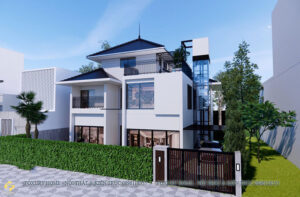 View toàn cảnh 3D của biệt thự