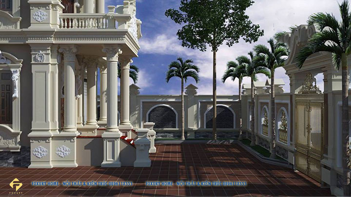thiết kế kiến trúc biệt thự cổ điển lâu đài
