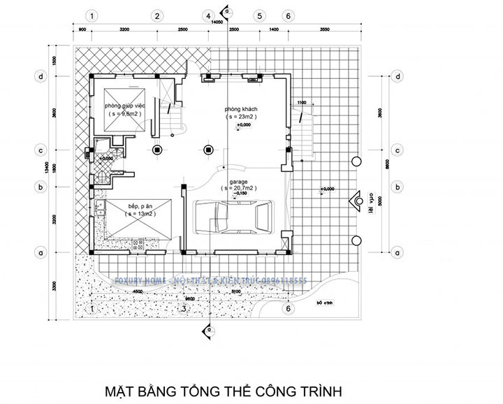 Bố trí công năng tầng 1
