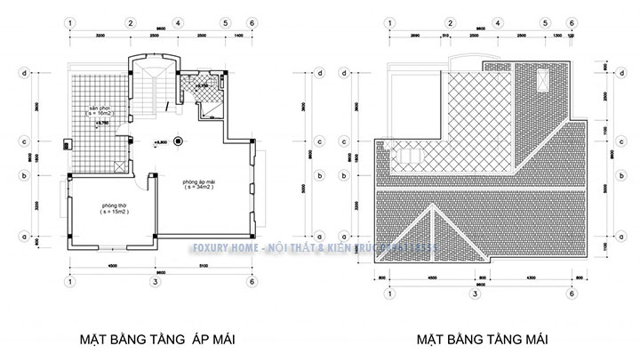 Bố trí công năng tầng 3