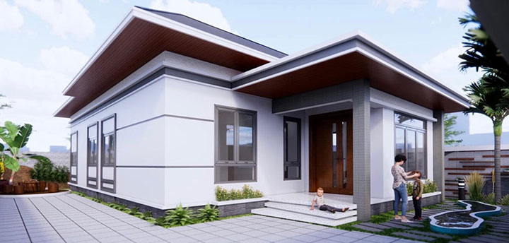 dự án thiết kế kiến trúc nhà vườn mái Nhật hiện đại H-Home