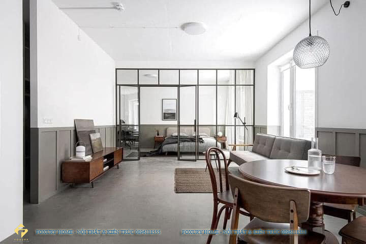 thiết kế thi công nội thất căn hộ studio