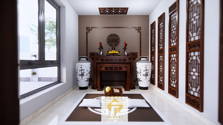 thiết kế phòng thờ