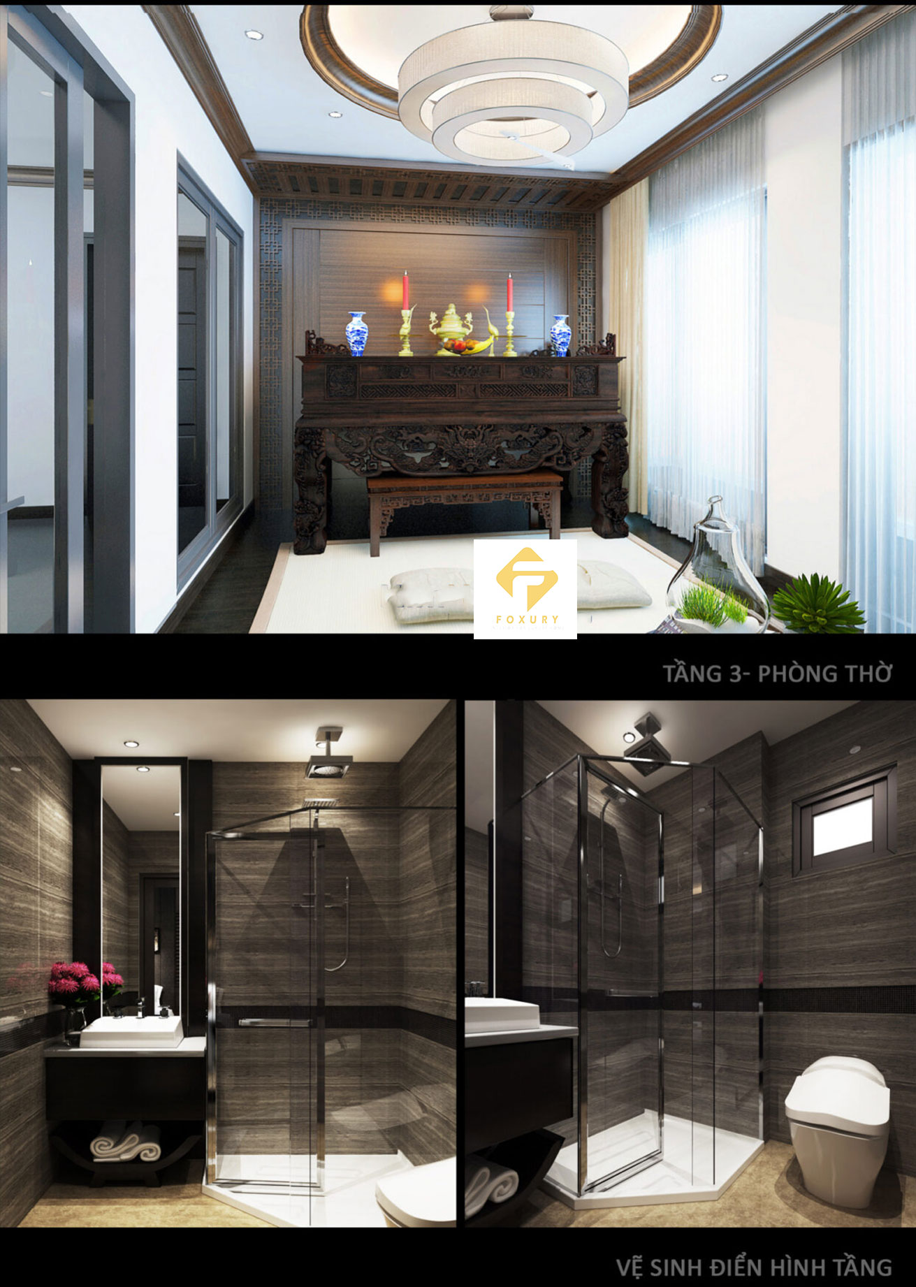 Thiết kế nội thất phòng thờ