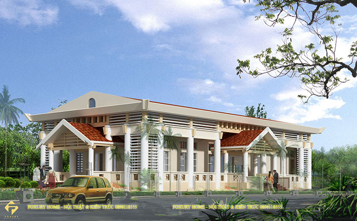 thiết kế kiến trúc nhà văn hóa thôn An Khánh, Hoài Đức, Hà Nội