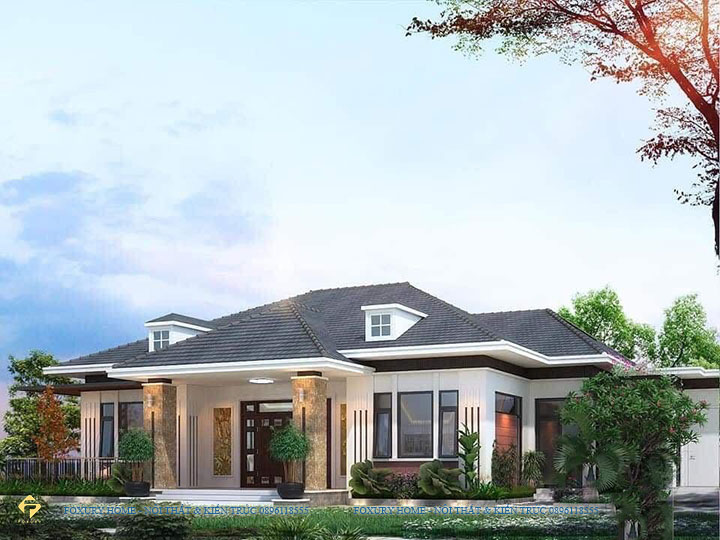 Phối cảnh 3D nhà mái Nhật