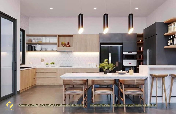 Nội thất bếp và phòng ăn