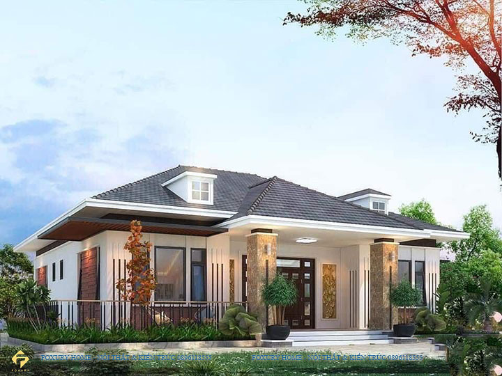 thiết kế kiến trúc nhà vườn mái Nhật