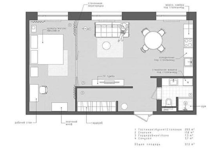 thiết kế nội thất căn hộ studio