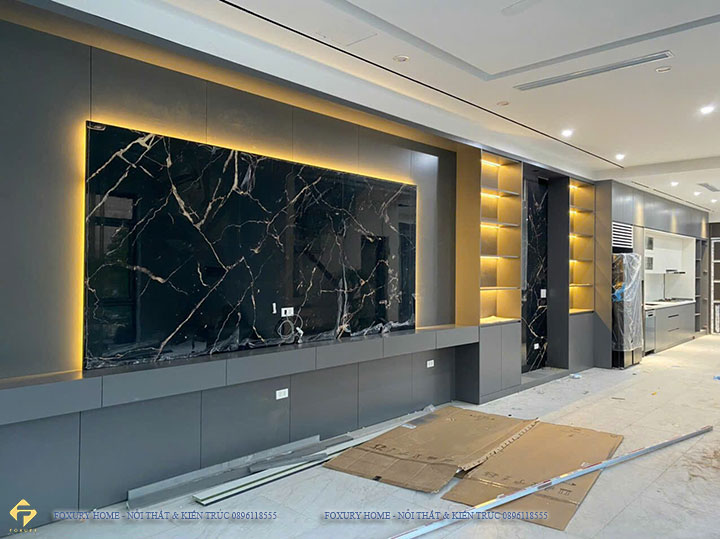 tủ rượu và kệ tivi