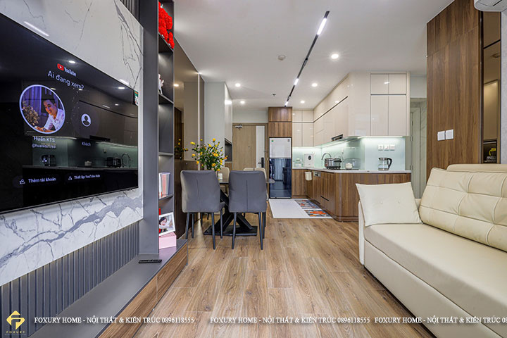 thi công nội thất căn hộ 55m2