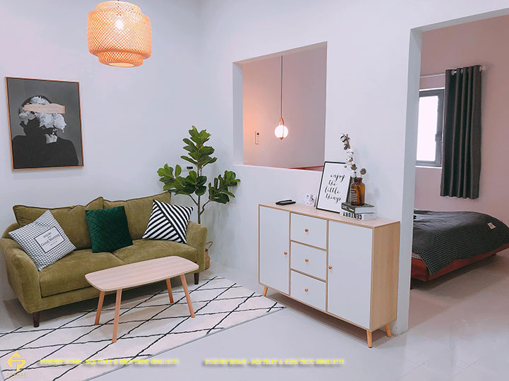 Phòng khách sau cải tạo