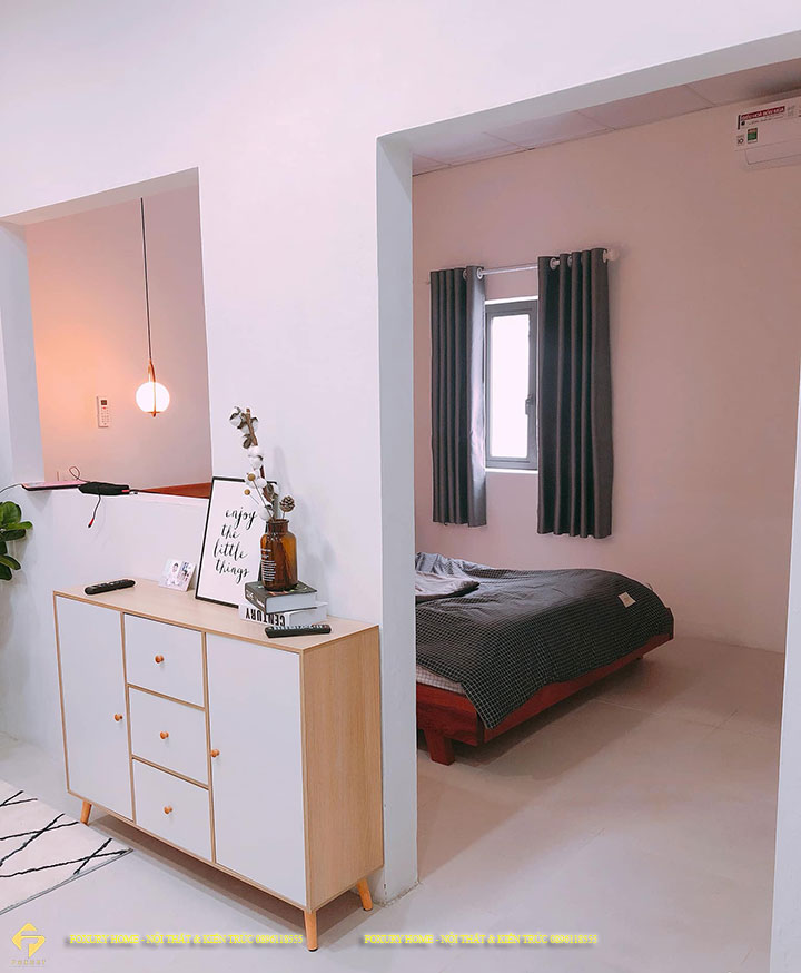 Phòng khách sau cải tạo