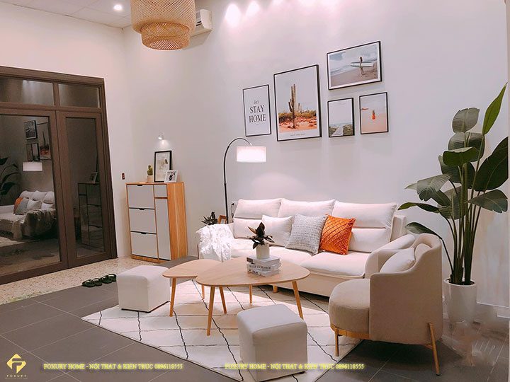 Phòng khách sau cải tạo