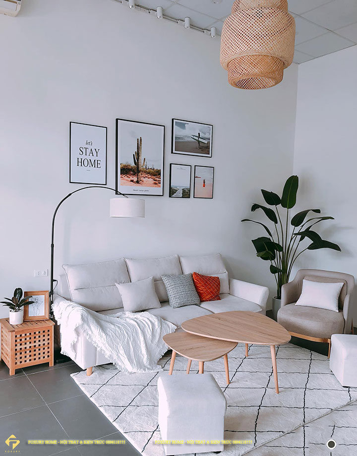 Phòng khách sau cải tạo