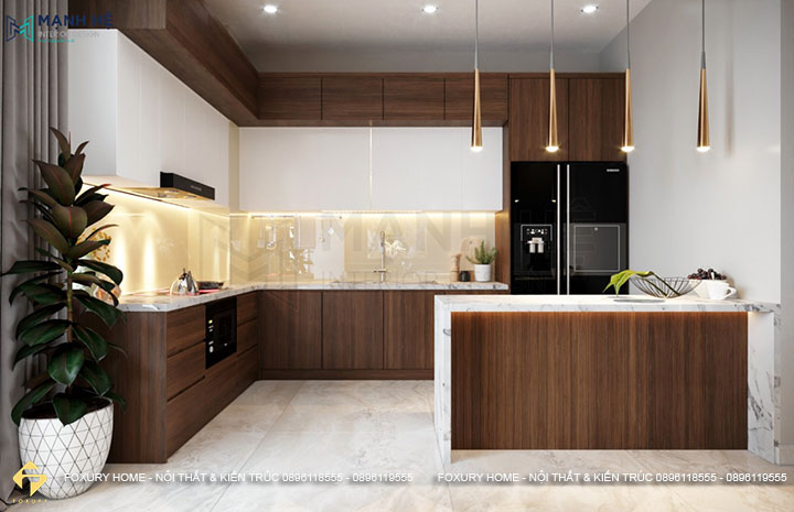 bảng giá tủ bếp gỗ công nghiệp