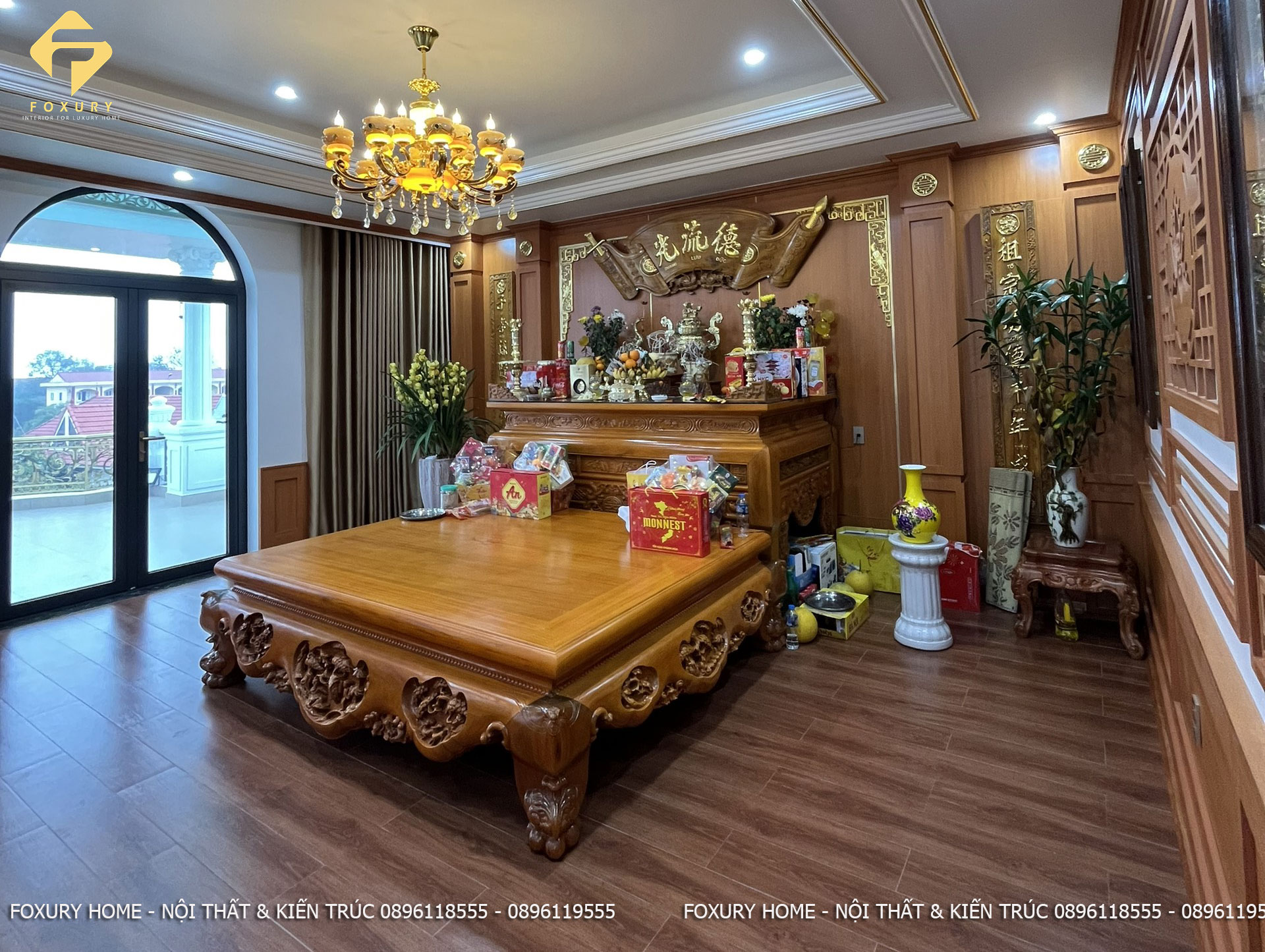 thiết kế phòng thờ