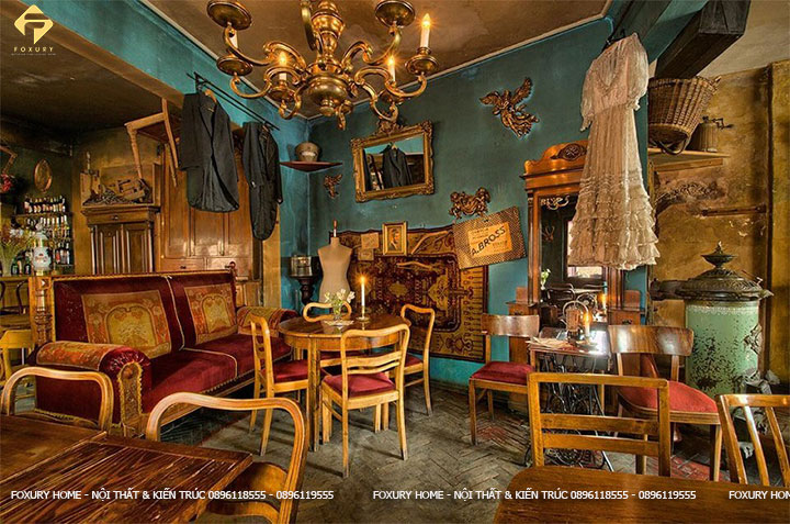 Thiết kế quán cà phê đẹp theo phong cách Bohemian