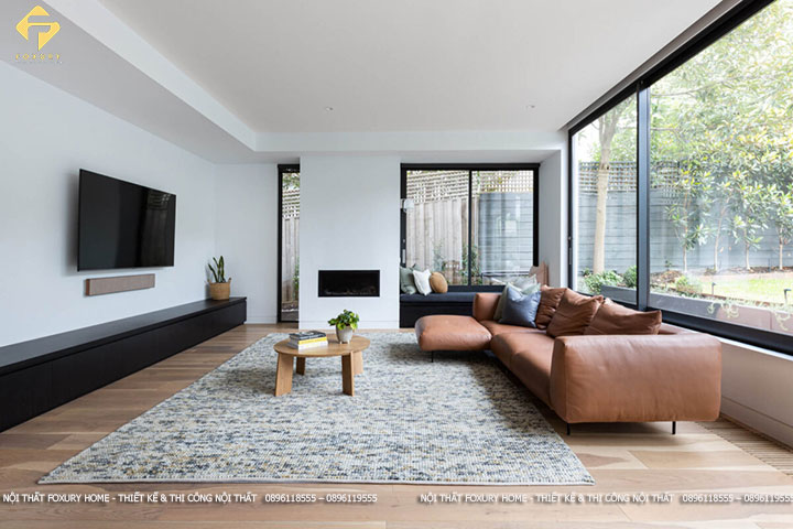 Thiết kế phòng khách phong cách đơn giản