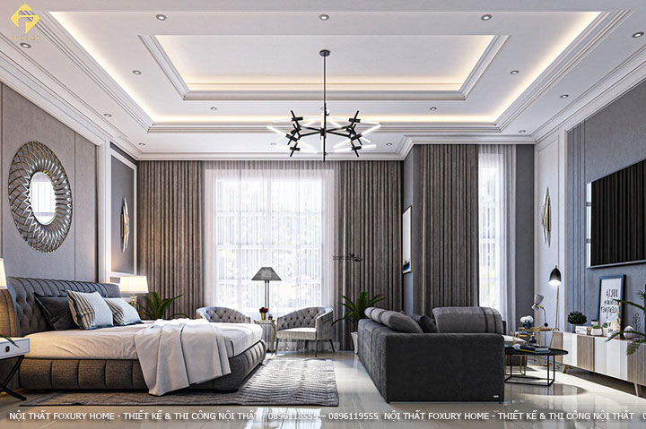 Thiết kế phòng ngủ master hiện đại