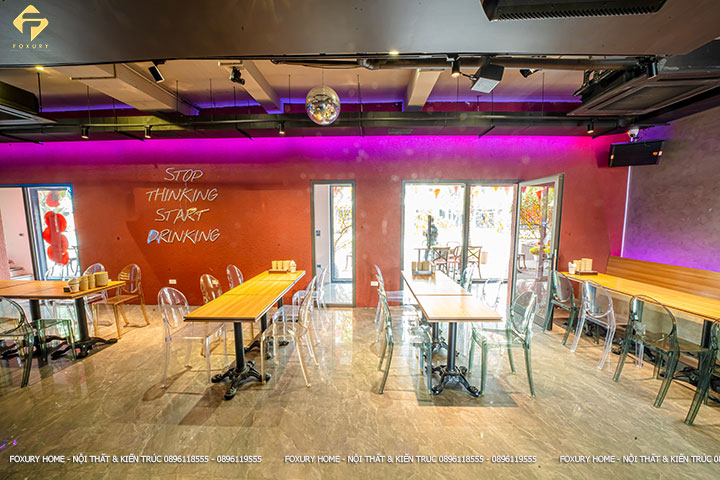 thiết kế và thi công nội thất quán cafe Sun & Moon