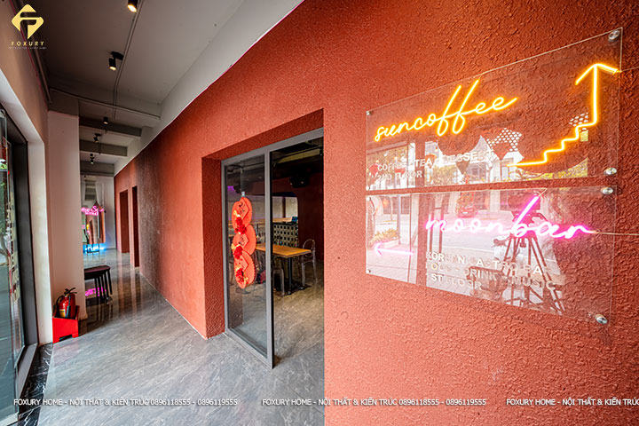 thiết kế và thi công nội thất quán cafe Sun & Moon