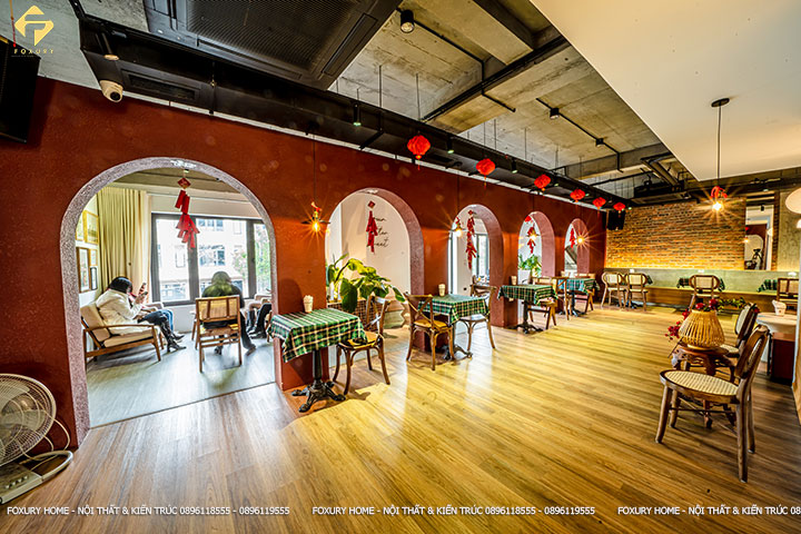 thiết kế và thi công nội thất quán cafe Sun & Moon