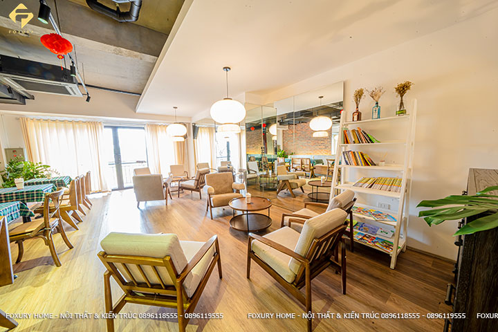thiết kế và thi công nội thất quán cafe Sun & Moon