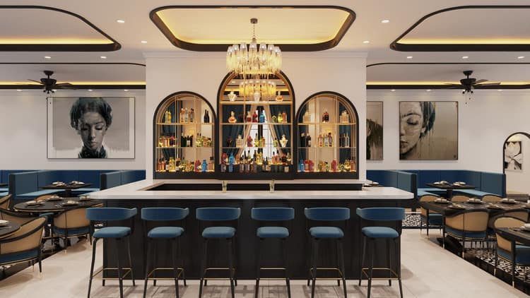 Nhà hàng phong cách Indochi