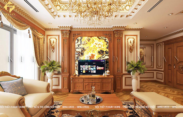 phòng khách theo phong cách cổ điển
