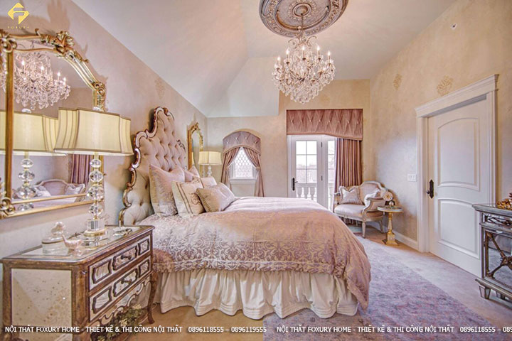 Thiết kế phòng ngủ master nhỏ cho biệt thự