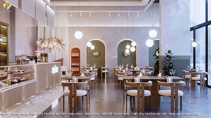 Nhà hàng thiết kế theo phong cách hiện đại
