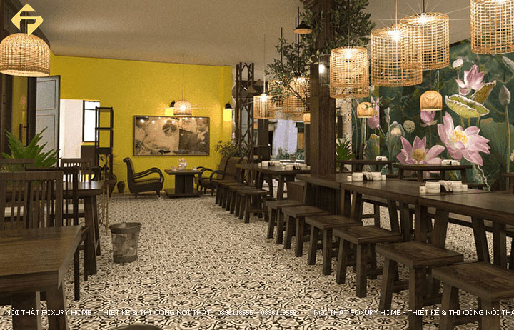 thiết kế nội thất nhà hàng đặc sản Việt Nam