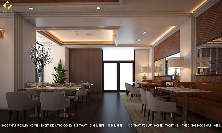 Nhà hàng thiết kế theo phong cách hiện đại