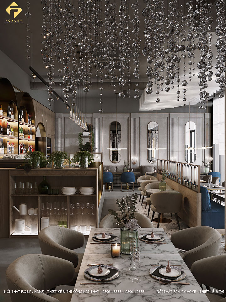 Nhà hàng thiết kế theo phong cách hiện đại