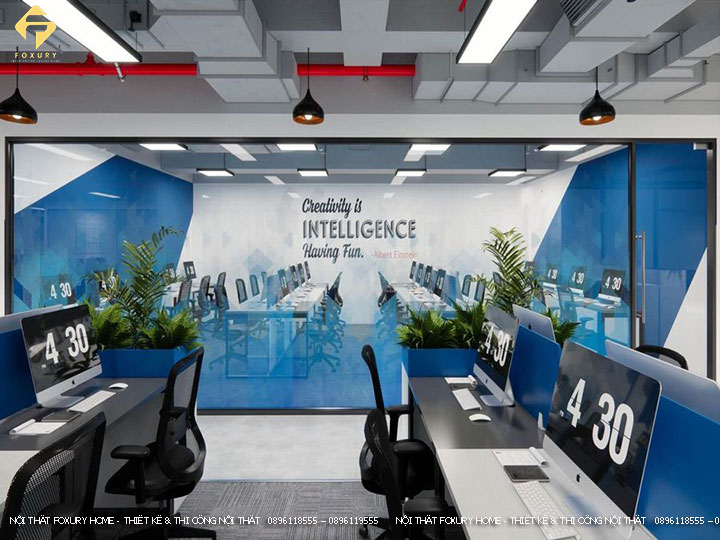 thiết kế nội thất văn phòng Phong Cách Industrial