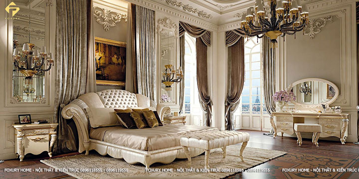 Phòng ngủ theo phong cách tân cổ điển