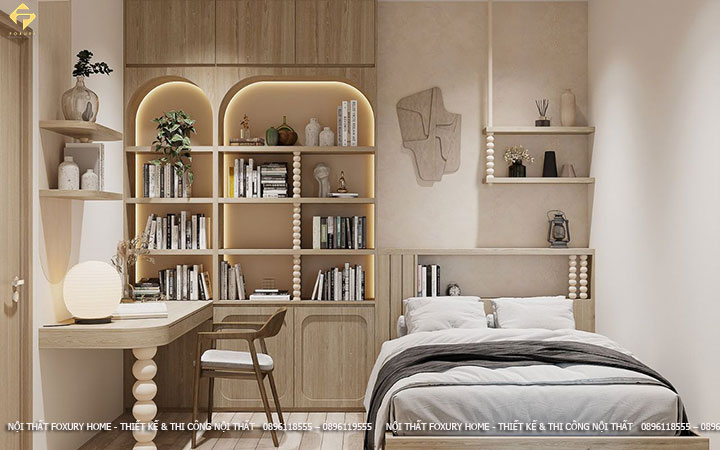 Nội thất phòng ngủ master kết hợp làm việc