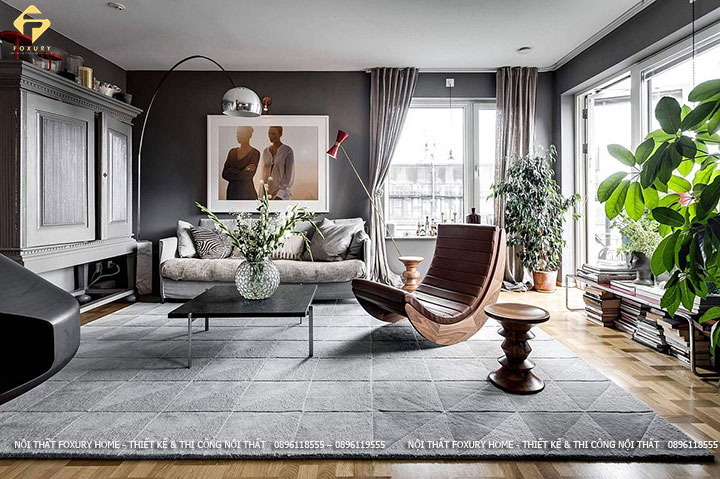 Phòng khách thiết kế hiện đại sang trọng