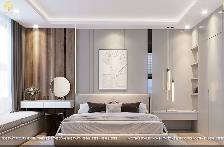 Thiết kế phòng ngủ master đơn giản