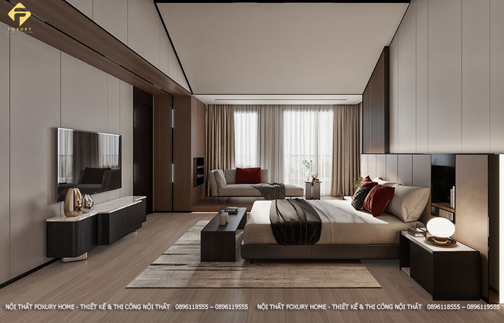 Thiết kế phòng ngủ master đơn giản