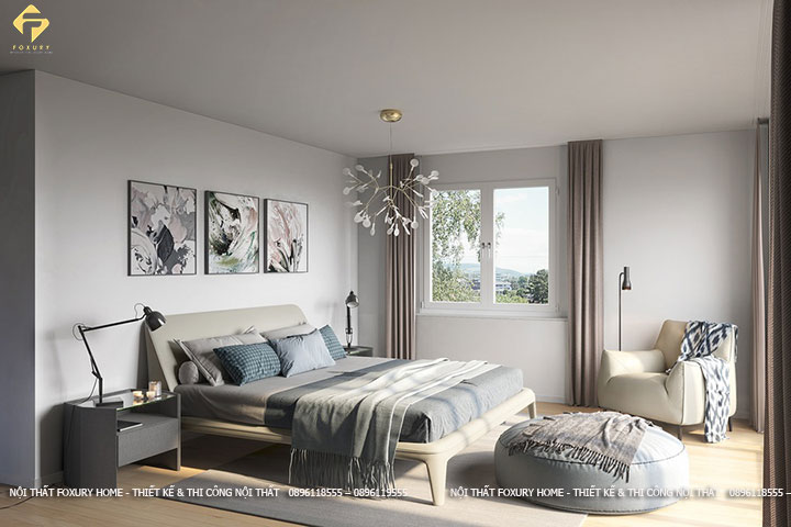 Thiết kế phòng ngủ master đơn giản