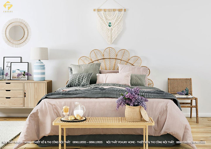 giường phòng ngu master Phong cách vintage