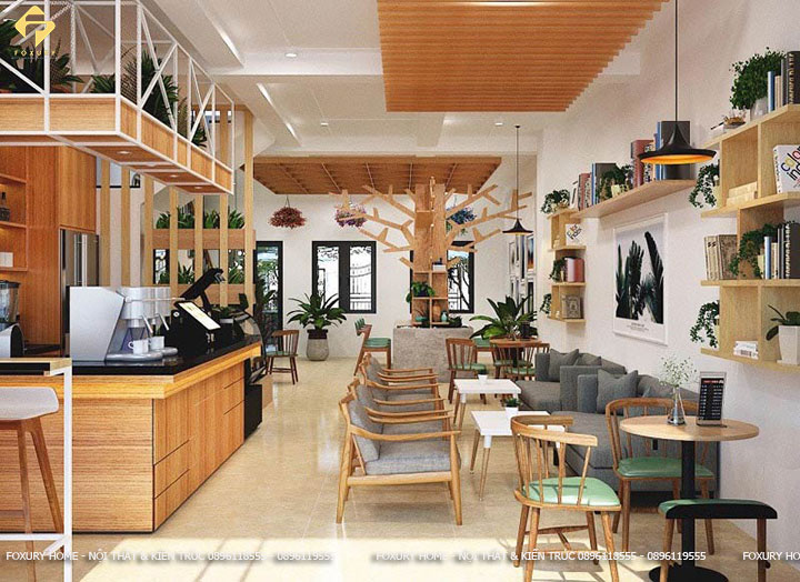 Thiết kế thi công nội thất quán cafe