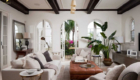 Thiết kế nội thất phòng khách gần gũi với thiên nhiên