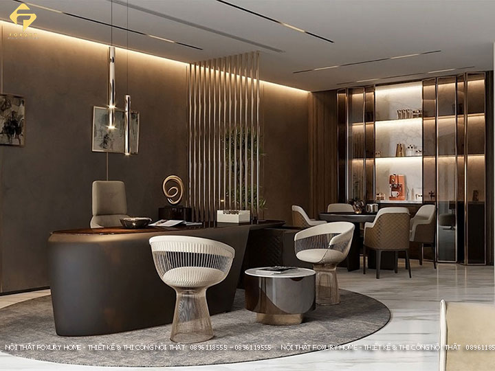 Thiết kế văn phòng làm việc phong cách Luxury