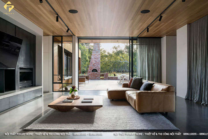 Thiết kế nội thất phòng khách theo hướng mở