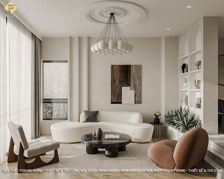 Phòng khách thiết kế hiện đại sang trọng