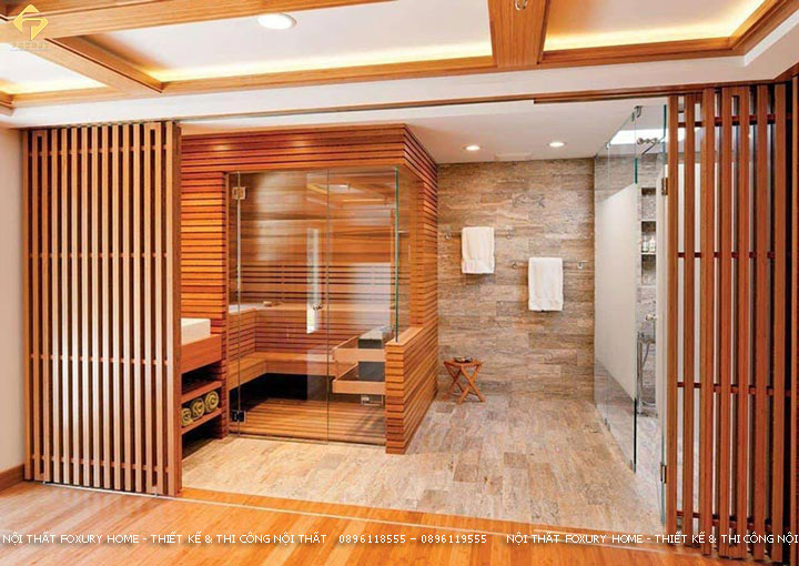 thiết kế phòng xông hơi của spa