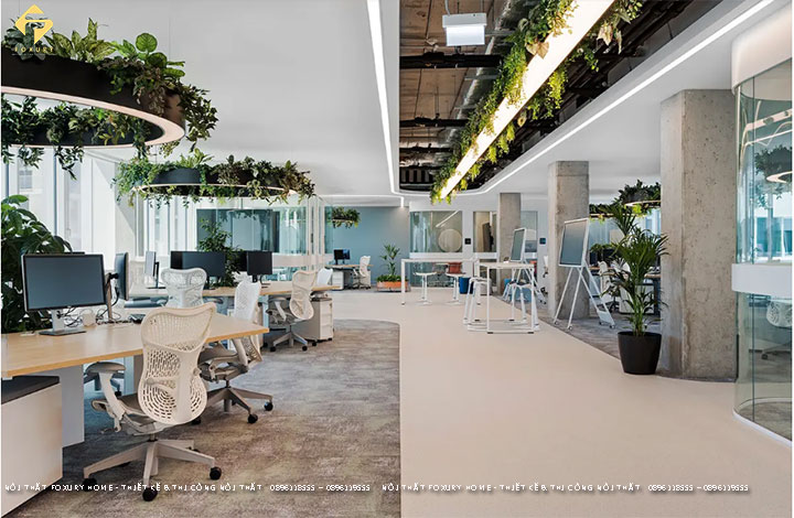 nội thất văn phòng không gian mở